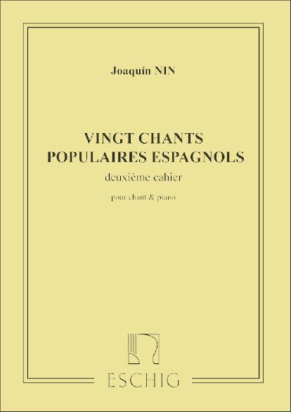 20 Chants Populaires Esp. Vol 2 Chant-Piano